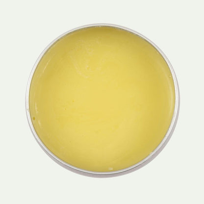 Macro close-up of Dewy Skin Natural Halal Tallow lip balm texture